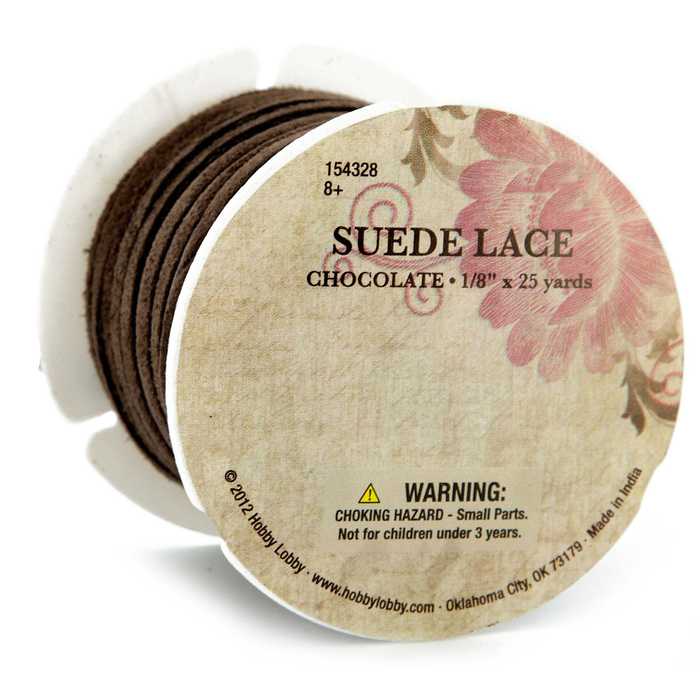 Chocolate Suede Lace on Spool 1/8" Hobby Lobby 154328